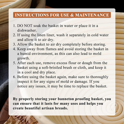 Set 2: 9 Inch Banneton Bread Proofing Basket of Round Sourdough Proofing Bowls for Artisan Bread Making