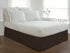 Lux Hotel Classic Tailored Bed Skirt, Pleated Styling, 14" Drop Length, Full, Chocolate