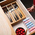 Silverware Organizer Bamboo Kitchen Drawer Organizer Kitchen Utensil Organizer, Flatware Organizer Tray for Kitchen, Flatware, Utensils by Fibogollo