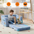 1-3, 2-in-1 MeMoreCool Glowing Dinosaur Kids Chair, Glow-in-the-Dark Kids Couch for Boys Ages Convertible Fold-Out Sofa