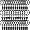40 Pack Curtain Rings with Clips, Drapery Clips with Rings, Fits up to 1 in Curtain Rod, Black