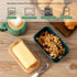 Countertop Ceramic Butter Dish with Lid,Large Butter Container with Airtight Cover for or Refrigerator,Farmhouse