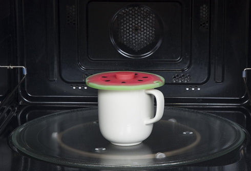 Charles Viancin Set of 2 Watermelon 4” Silicone Drink Covers - BPA-Free, Dishwasher Safe, Airtight Seal