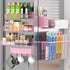 DTUQYX Magnetic Spice Rack for Refrigerator, 7 Pack Metal Magnetic Shelf, Moveable
