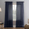 No. 918 Erica Crushed Sheer Voile Curtain Panel - 51" x 95", Navy Blue, Rod Pocket