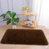 Chicrug 2x4 Feet Soft Plush Fluffy Runner Rug for Bedroom Living Room, Non-Shedding Shag Carpet, Coffee