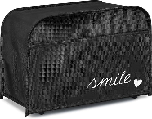 kwmobile Cover for 2 Slice Toaster - Smile Heart White/Black