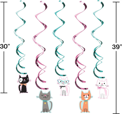 Creative Converting Purr-FECT Party 30-Count Decorative Streamers