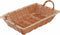 Winco PWBN-12B Rectangular Woven Basket with Handles, 12" x 8" x 3", Medium, Brown
