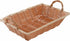 Winco PWBN-12B Rectangular Woven Basket with Handles, 12" x 8" x 3", Medium, Brown