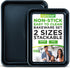 NutriChef 2-Piece Non-Stick Baking Sheet Pan Set - Premium Carbon Steel Cookie Sheets
