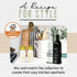 Luxury Gold Salt and Pepper Shakers Set by Brighter Barns, Modern Farmhouse Decor, Glass Shakers & Stainless Steel Lid