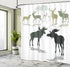 Ambesonne Antlers Shower Curtain, Elk Deer and Fawn Silhouette Forest Theme, 69" W x 75" L