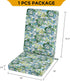Magpie Fabrics Swimming 45"x20"x3", Outdoor/Indoor High Back Square Corner Chair Cushion with Handle & Ties, Waterproof