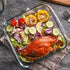 Set of 2 Basics Square Tempered Glass Baking Dishes, 1.6-Qt
