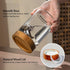 MOLADRI 15 oz/450 ml Glass Storage Canister with Airtight Wooden Lid, Clear Small Decorative Container Jar with Spoon