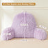 XeGe Fluffy Back Support Pillow Cover for Bed (No Filler), Light Purple Faux Fur Backrest Pillowcase, Lilac Furry