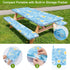 HobbLab Rv,72in,Light Picnic Table Cover with Bench Covers Portable Table Cloth Built-in Storage Pocket Fitted