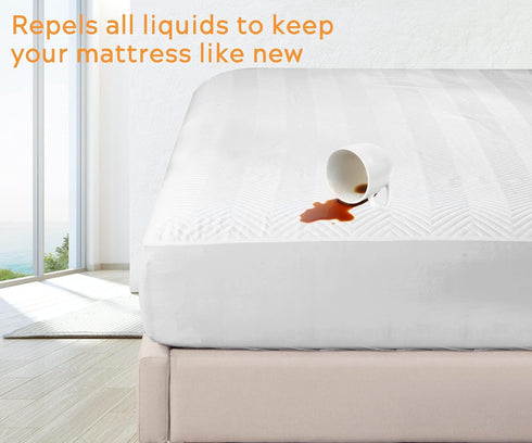 3D Sleep Mantra California King Adjustable Mattress Cover, White, Vinyl-Free Air Fabric, Waterproof, Machine Washable