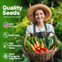 4 32 Lush&Dew Year-Round USDA Zone Seed Bank, Varieties Non-GMO Heirloom Seeds of Vegetables, Herbs, Gardening Gifts