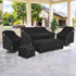 32W 32D 18H Inches Patio Ottoman Cover Waterproof Heavy Duty Square Outdoor Ottoman Covers, x x Patio Furniture