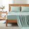 Comfort Spaces Coolmax Moisture Wicking Sheet Set - Soft, Fade Resistant, Deep Pocket, Aqua, Full, 4 Piece