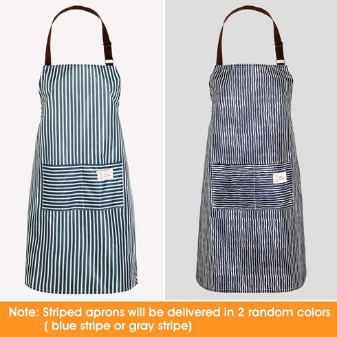 SATINIOR 3 Pieces Adjustable Bib Apron with Pockets, Waterproof Cooking Aprons for Men and Women, Chef Baking Cleaning