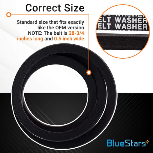 BlueStars 4 Packs Washer Drive Belt Replacement for Amana Maytag Speed Queen Washers - Exact Fit