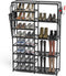 CSXGBAB Tall Garage Shoe Rack Large Capacity,Two Rows Versatile Hooks Storage Boot Shelf
