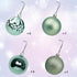 Lulu Home Christmas Ball Ornaments, 24 Ct 2.36" Pre-Strung Hanging Decorations, Shatterproof Plastic Balls (Light Green)
