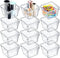 Tioncy 16 Pcs Clear Drawer Organizers - Stackable Small Makeup Storage Bins for Office, Bathroom, Kitchen