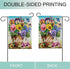 Welcome Spring Pansy Floral Garden Flag, 12 x 18 Inch Double Sided Small Decor for Outdoor Summer Holiday