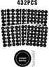 SAVITA 432pcs 3.5cm Spice Labels Stickers, Round Preprinted Spice Labels Waterproof Spice Jar Label Spice Labels Spice Containers Labels Seasoning Labels for Spices Rack Organization (Black)