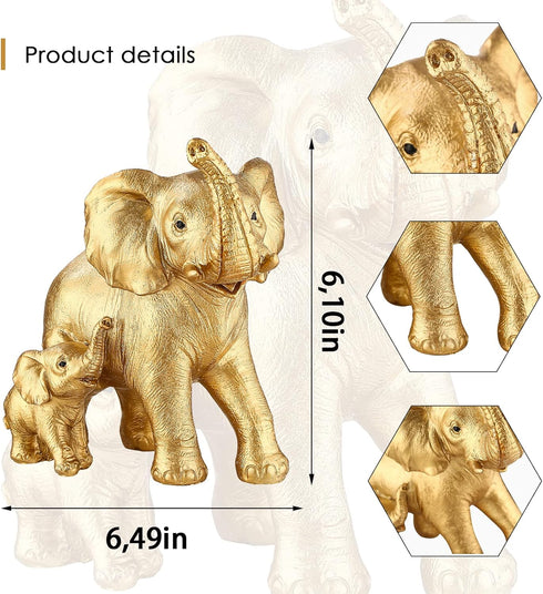 Ylncicn Elephant Statue - Elephant Decor - Mom Gifts - Elephant Gifts for Women - Home Decor Office Bookshelf TV Stand