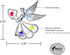 Chrome Plated Angel W/Heart Ornament with Crystal Element for Home Decor