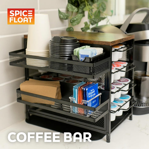 4 1 (3.94" 12.2" 3.15") Houseify SPICE FLOAT Magnetic Spice Organizer Racks - Premium Metal Racks + Hanging Hook Bar