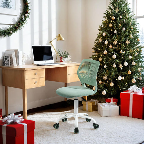 Armless 1PC) Homy Casa Home Office Desk Chair, Colorful Task Chair with Soft Mesh Padded Cushion, Height Adjustable