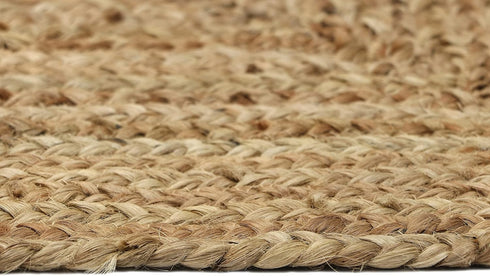 The Home Talk Jute Accent Indoor Rug 2'x3' Eco-Friendly Handcrafted Rustic or Boho Style Floormat