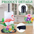 2 Countertop Summer FoldTier Pcs Tropical Paper Towel Holder Hawaiian Flamingo and Palm Leaf Paper Towel Holder Stand