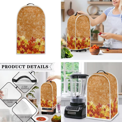 Maple Leaf 4 Slice Toaster Covers, Small Kitchen Appliance Dustproof Blender Cover for Thanksgiving Decor