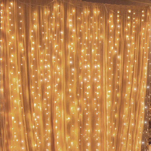 Twinkle Star 300 LED Curtain String Lights, 8 Modes Plug in Fairy