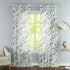 Leeva Birds Pattern Sheer Curtains, Lightweight Rod Pocket Semi Sheer Curtain Drapes