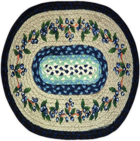 Earth Rugs Placemat, 13 by 19-Inch, Blue, Model 48-312BV