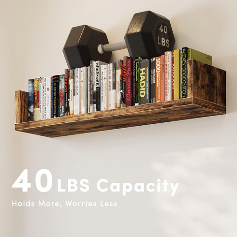 VMROF Set 3, 17 Inches, 3) Wall Bookshelf, of U Shaped Floating Bookshelf, Hanging Bookshelves for Wall, Wall Mounted