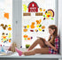 Fall Gel Cling Stickers for Windows and Mirrors, 6 Sheets of Reusable Seasonal Designs