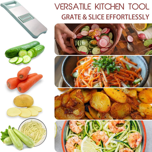 3-Blade 3-in-1) NACOLUS Mandoline Slicer for Kitchen,Stainless Steel Slicer Vegetable Cutter, Carrot Shredder, Kitchen