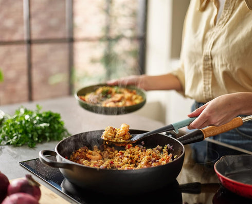 Joseph Joseph Duo Slotted Spoon with Integrated Tool Rest, Heat-Resistant Nylon Head, Hygienic Design for Non-Stick