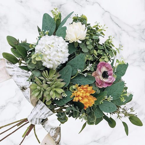 Mixed Eucalyptus Leaves Stems Bulk - Artificial Eucalyptus Leaves Sprays for Floral Wreath Garland Decoration