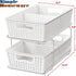 Simple Houseware 2 Tier Bathroom Organizer Tray, Pull-Out Sliding Drawer/Under-Sink Storage, White