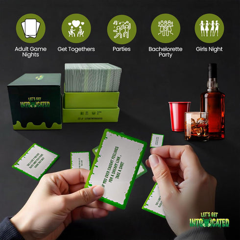 Let's Get Intoxicated 150 21+ Card Adult Drinking Game for Game Night, Parties, & Friends | Wild Dares, Confessions